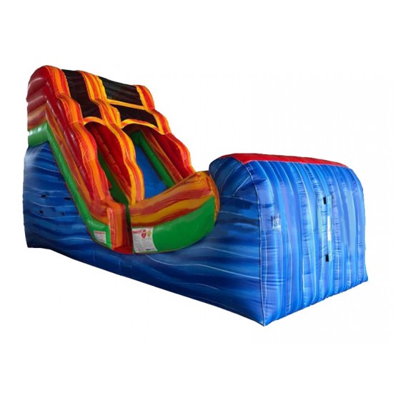 Blue Wave Marble Inflatable Water Slide