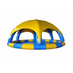 Inflatable Pool With Tent Cover Inflatable Pool With Tent Cover